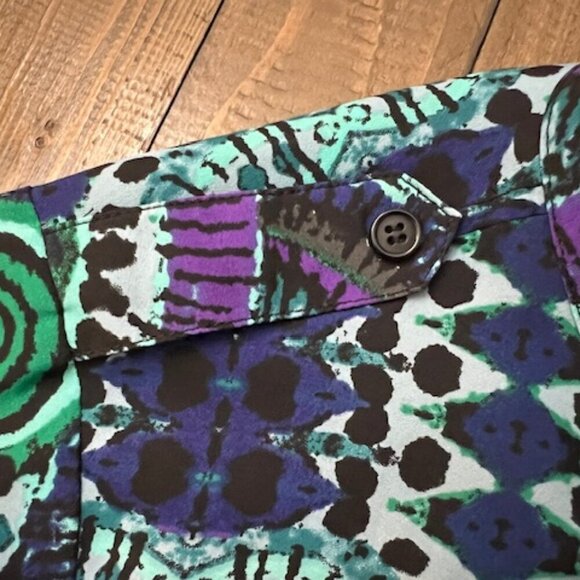 Maeve Anthropologie Belted Shirt Dress Frequencies Ikat Size XS - Picture 5 of 6